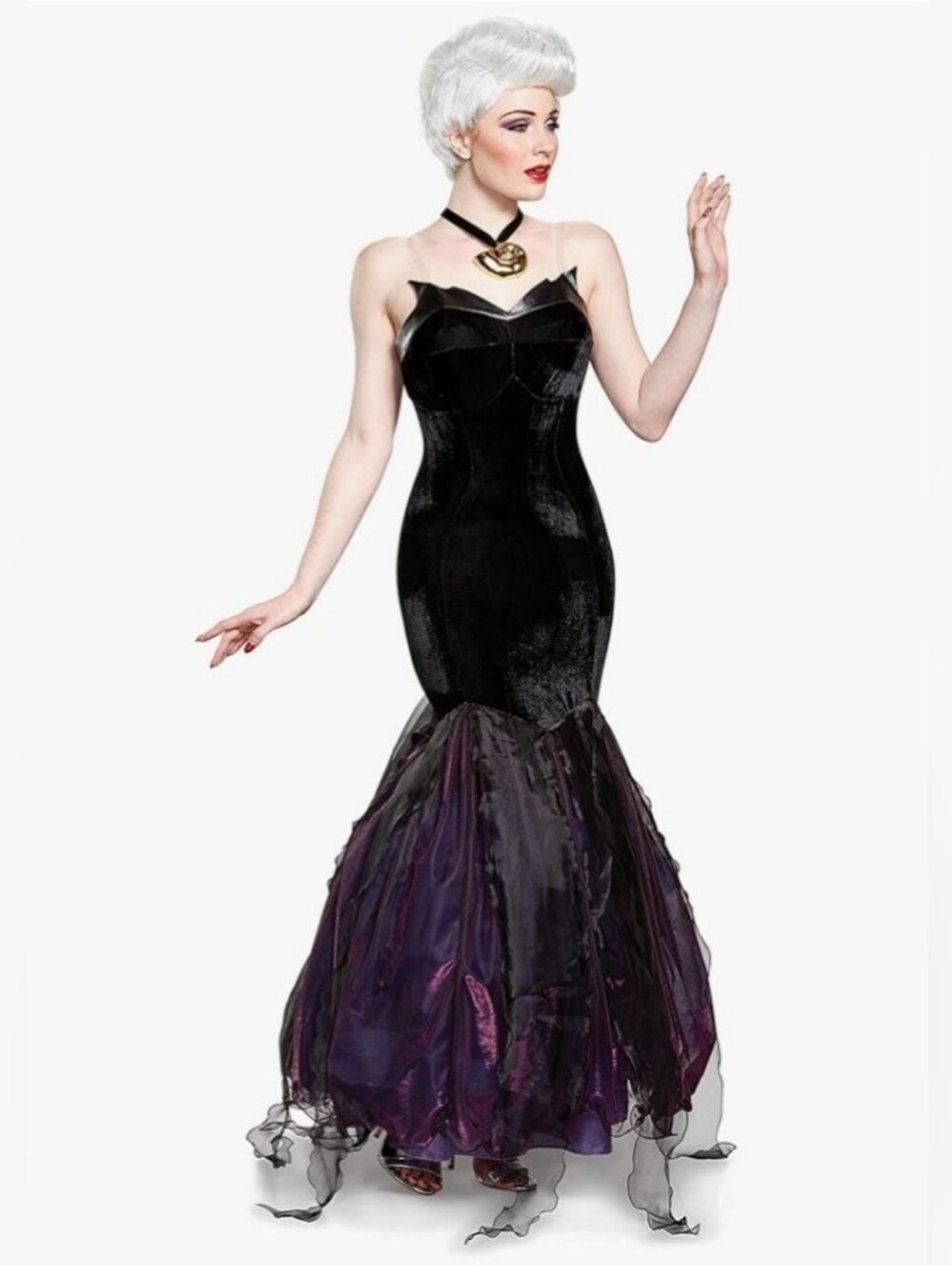 🖤💕 Disney Descendants Evie Ursula Costume Dress + Wig Adult XL💜✨